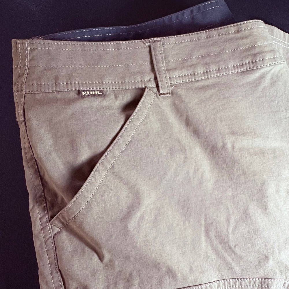 KÜHL Renegade pants Buckskin khaki straight leg 42x34 camping water resistant - Picture 10 of 10